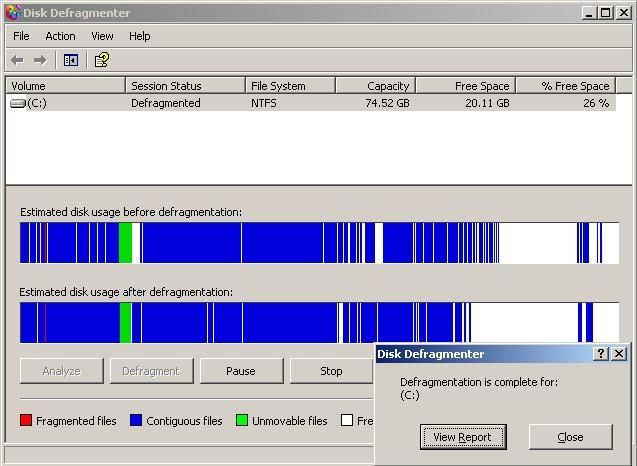 Windows 7 Unmovable Files Defrag