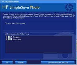 HP SimpleSave Photo - locations