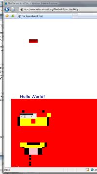 Internet Explorer 7 Acid2 Results