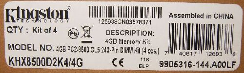 Kingston HyperX Memory DDR2-1066 Packaging