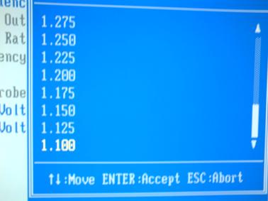 Voltage Selection Page
