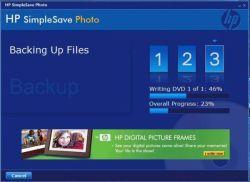 HP SimpleSave Photo - burn1