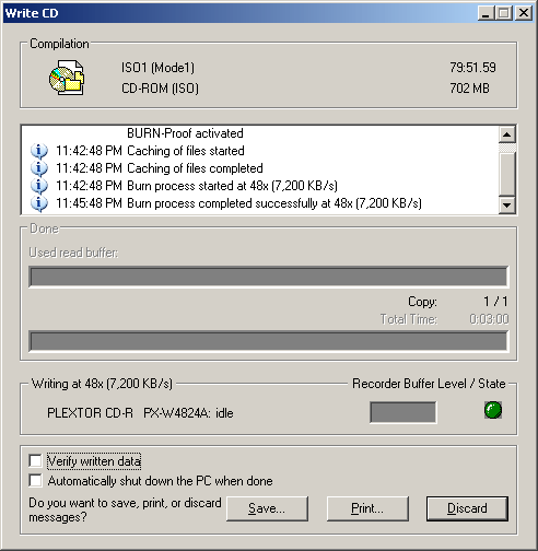 Nero Data CD Burn