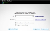 Login screen
