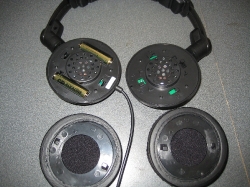 Batteries inside headphones