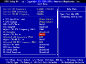 The BIOS CPU settings screen