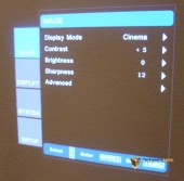 optoma-hd33 Menus