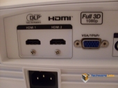 optoma hd33 back side showing I/O ports