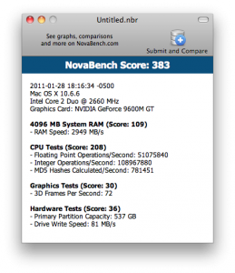 NovaBench Results