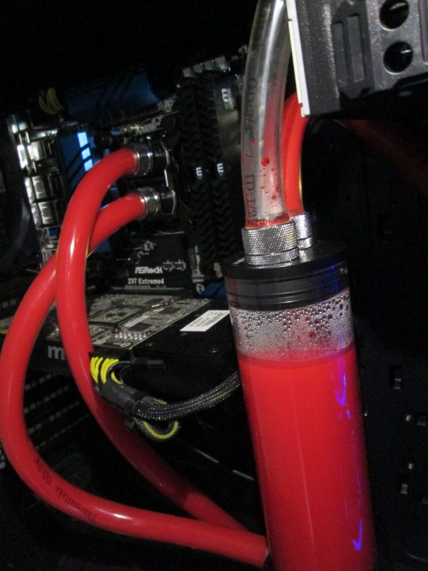 C1000 opaque red coolant in the tubes